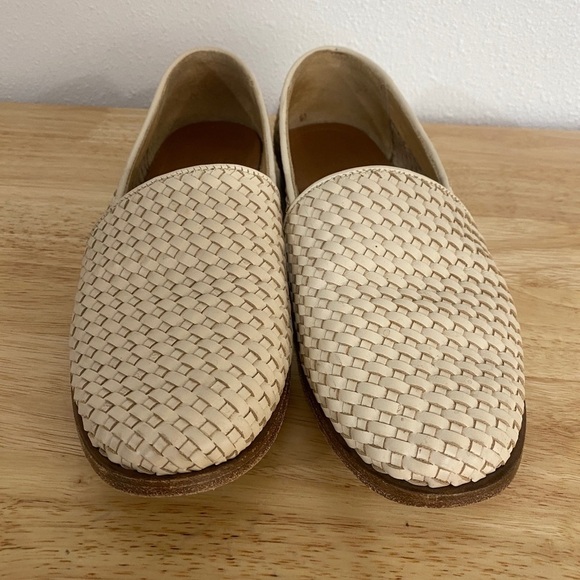 Nisolo Mara Woven Leather Slip On Loafers Bone 9 - Picture 4 of 9